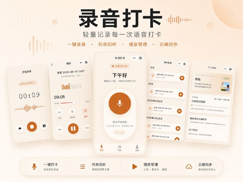 Featured image of post 用 CloudBase 做了一个给孩子录音打卡的小程序